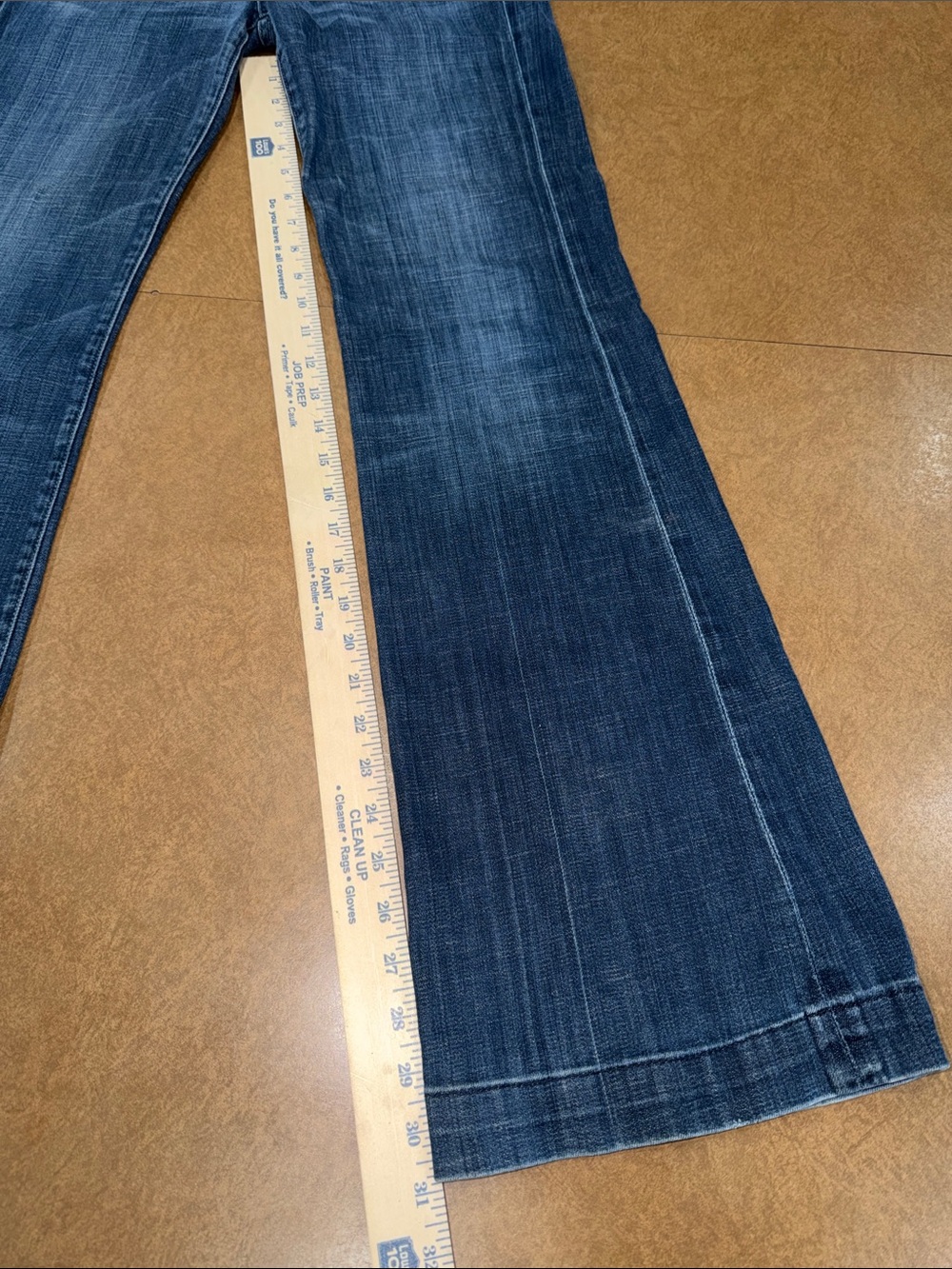 7 For All Mankind Dojo Indigo Wide Leg Flare Jeans • Like NEW • Size 27 - Picture 5 of 11